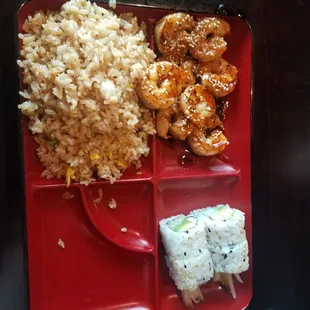 Shrimp bento box. Fantastic!