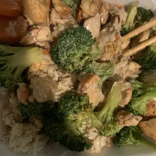 Chicken and Big Shrimp combo.