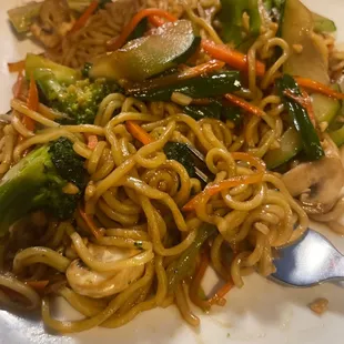 Vegetable yakisoba reminds me of my time in Okinawa.