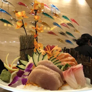 interior, sushi and sashimi