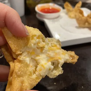 Inside of crab Rangoon