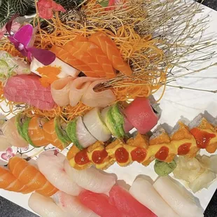 a variety of sushi