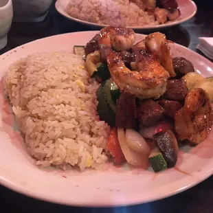 Shrimp and steak hibachi dinner. Great!