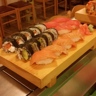 a variety of sushi