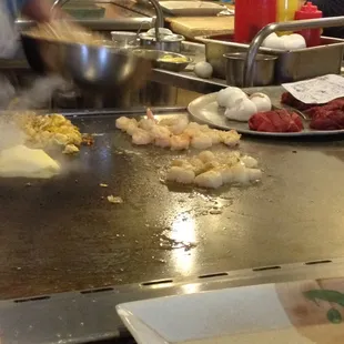a chef preparing food