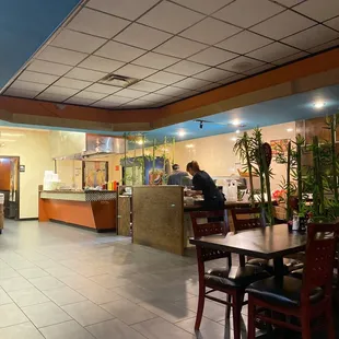 the interior of the restaurant