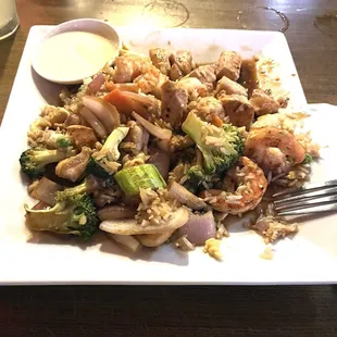 Combination fried rice meal with triple meat combo?