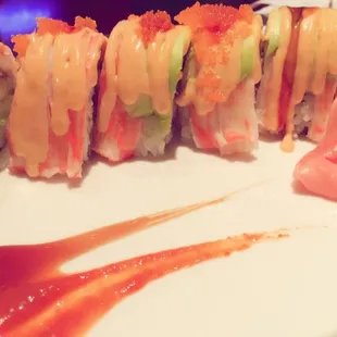 a sushi roll
