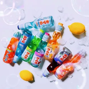 a variety of drinks