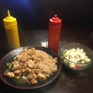 Chicken hibachi and salad