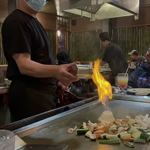 a man wearing a face mask