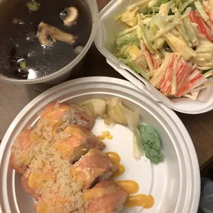 two plates of food