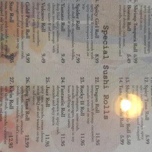Menu May 25, 2015