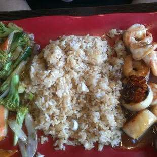 Scallops and shrimp combo hobachi