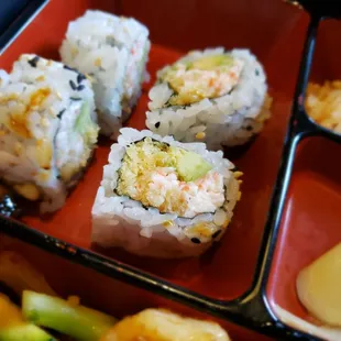 a variety of sushi