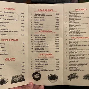 Updated menu