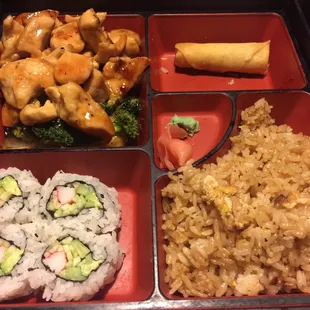 Chicken Teriyaki Dinner Bento Box (also came with soup and salad) $9.95