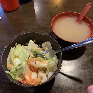 Salad-Miso soup