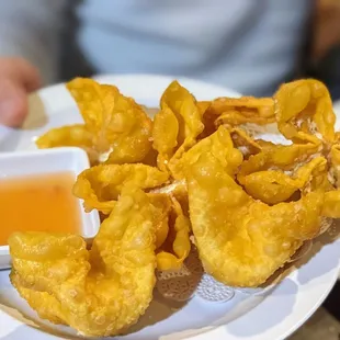 a plate of fried food