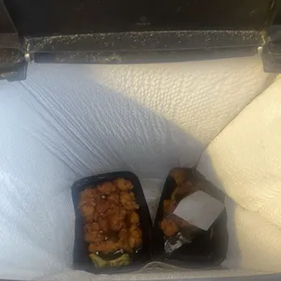 Two Yamato meals in the trash