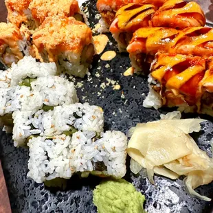a variety of sushi