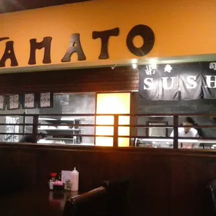 Habachi and sushi department.