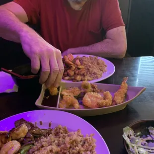 Imperial dinner  So fresh and hot. We knew it was coming when the sizzling stopped.