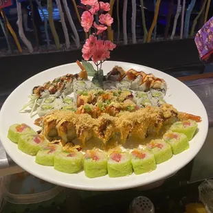 Several Sushi roll combinations