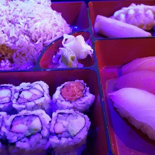 a variety of sushi