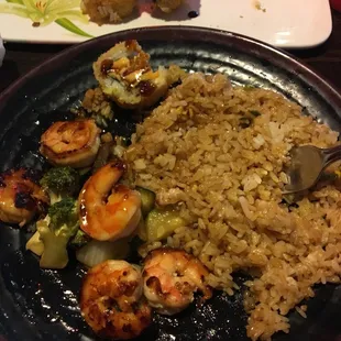 Shrimp hibachi dinner