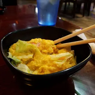 salad with ginger dressing