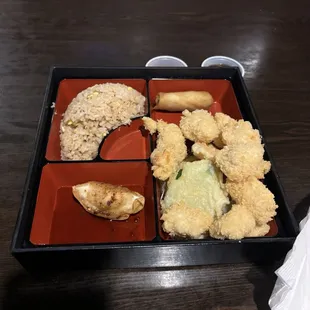 Tempura chicken bento box