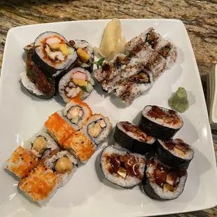 Y195. Yamato Roll Y191. Spider Roll Y174. Eel Roll Y193. Tempura Roll