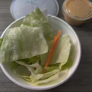 This is the salad that came with the hibachi.