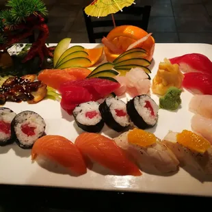 a variety of sushi