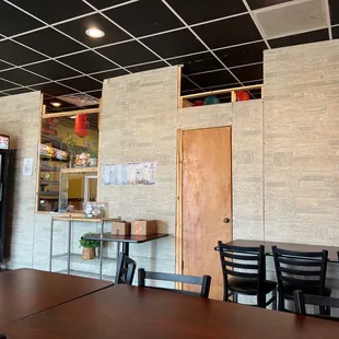 False front of ordering area to protect from Covid