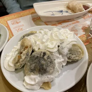 Fried Oreos.  They could be fried longer. Just a tad too soft for my liking.