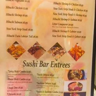 the menu