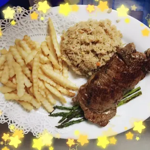Ribeye steak dinner
