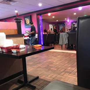 the dining area