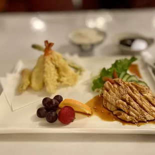 Tempura and Chicken Teriyaki combo.