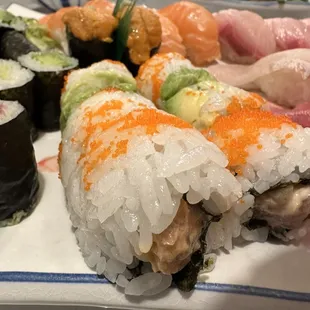 sashimi, sushi, sushi and sashimi, food