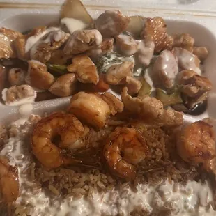 Hibachi chicken &amp; shrimp