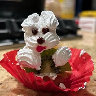 Mini dog fruit tart