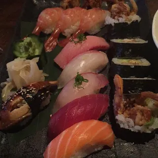 C. 6 Nigiri, 6 Sashimi and 1 Spider Roll