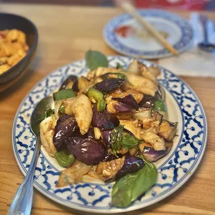 Basil Eggplant Fish Fillet