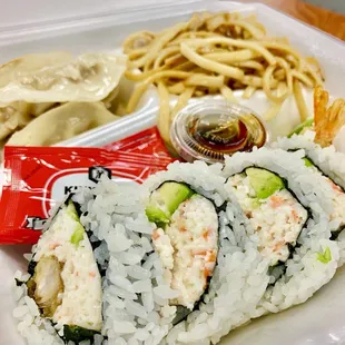 Sushi Lunch Plate Special.