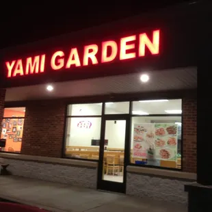 the front of the restaurant