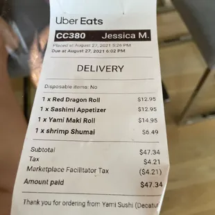 My Uber eats order the shrimp dumplings were probably the only thing I really enjoyed.