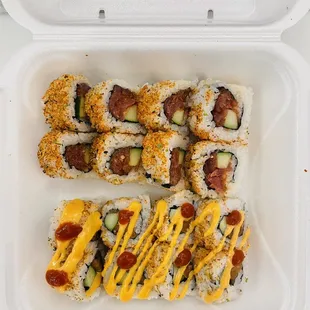 Spicy tuna &amp; spicy crab